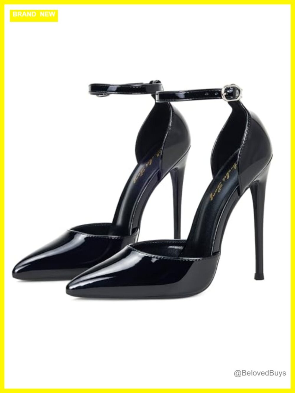 High Heels Stiletto Pointed Toe Ankle Strap Pumps Party Wedding